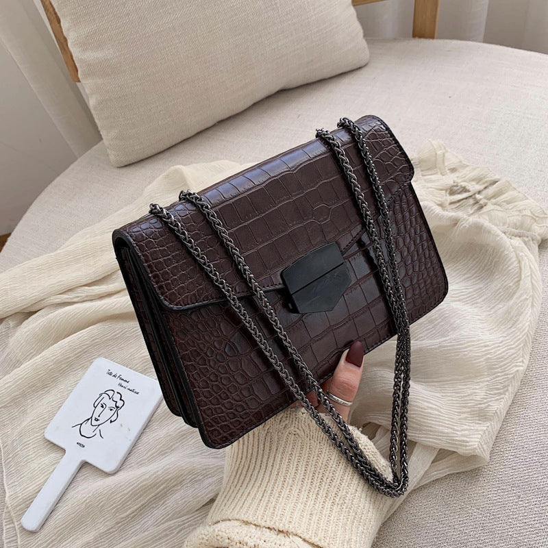 Inclined shoulder bag