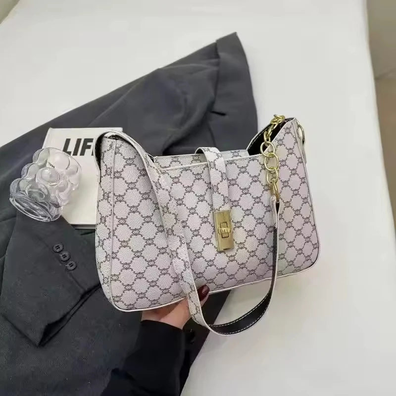 Women's Large Capacity Crossbody Shoulder Bag New Style Printed Bucket Handbag Fashion Korean PU Handbag 2025