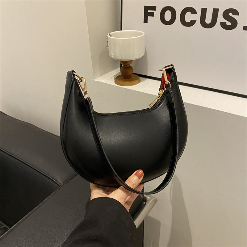 Trendy One-shoulder Commute Minimalist All-matching Girlish Underarm Bag