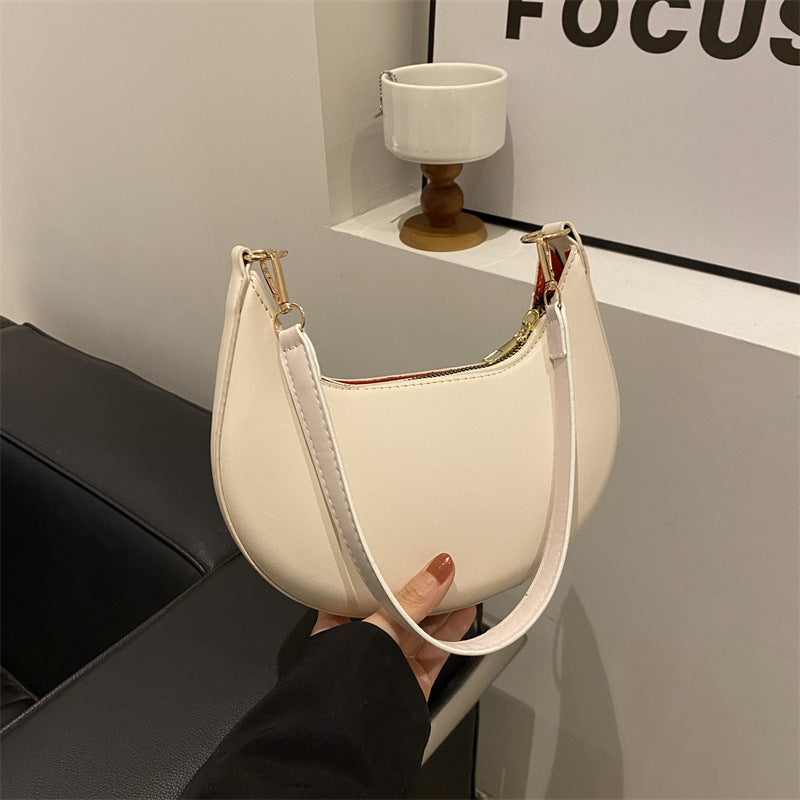 Trendy One-shoulder Commute Minimalist All-matching Girlish Underarm Bag