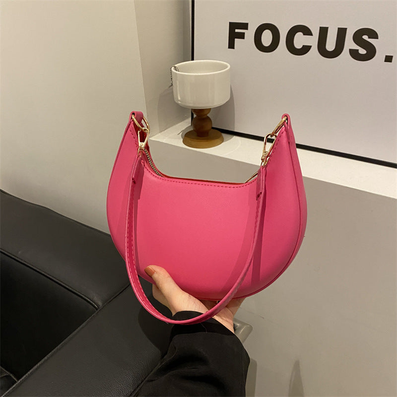 Trendy One-shoulder Commute Minimalist All-matching Girlish Underarm Bag